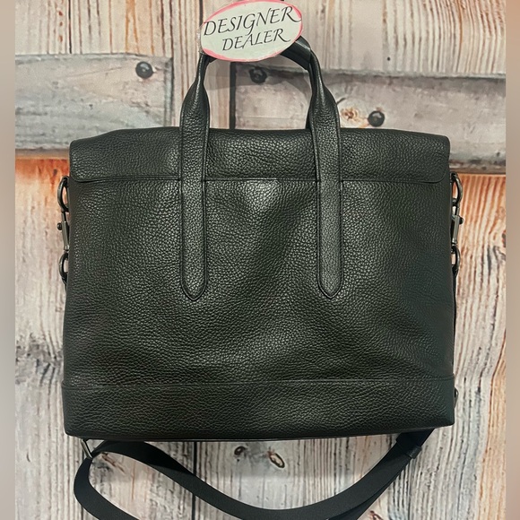 Authentic COACH Hamilton Black Leather Portfolio Briefcase 75757 Unisex EUC! - Picture 3 of 13